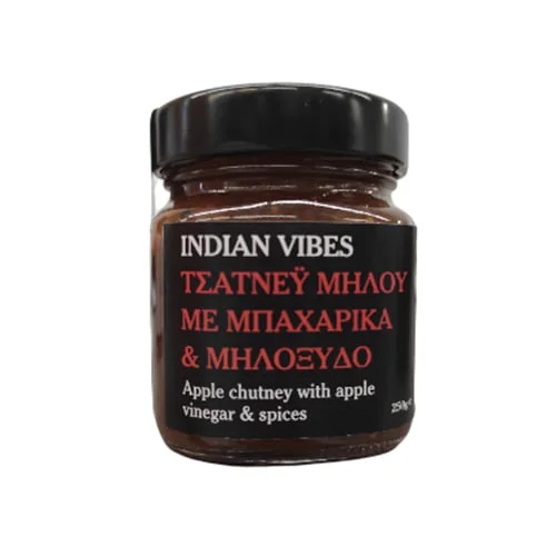 INDIAN VIBES CHUTNEY ΜΗΛΟΥ ΜΕ ΜΠΑΧΑΡΙΚΑ ΚΑΙ ΜΗΛΟΞΥΔΟ 250G