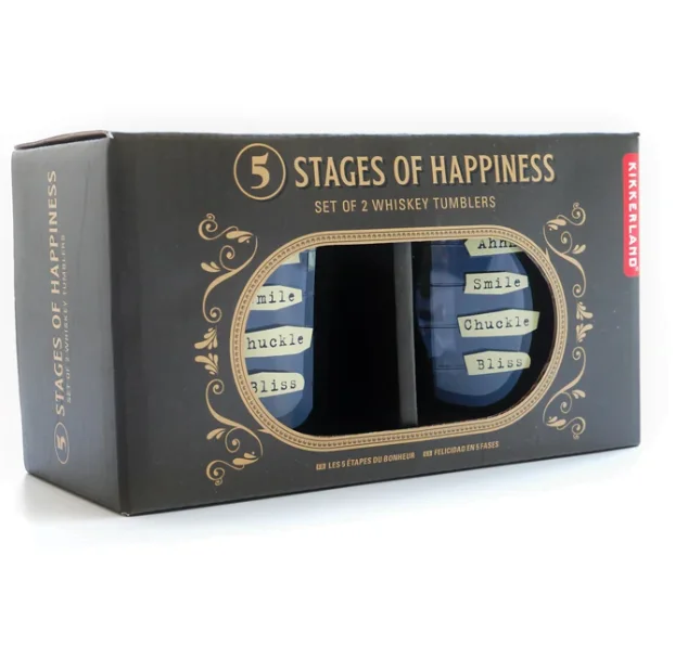 Σετ 2 ποτήρια - Five Stages of Hapipness - Image 2