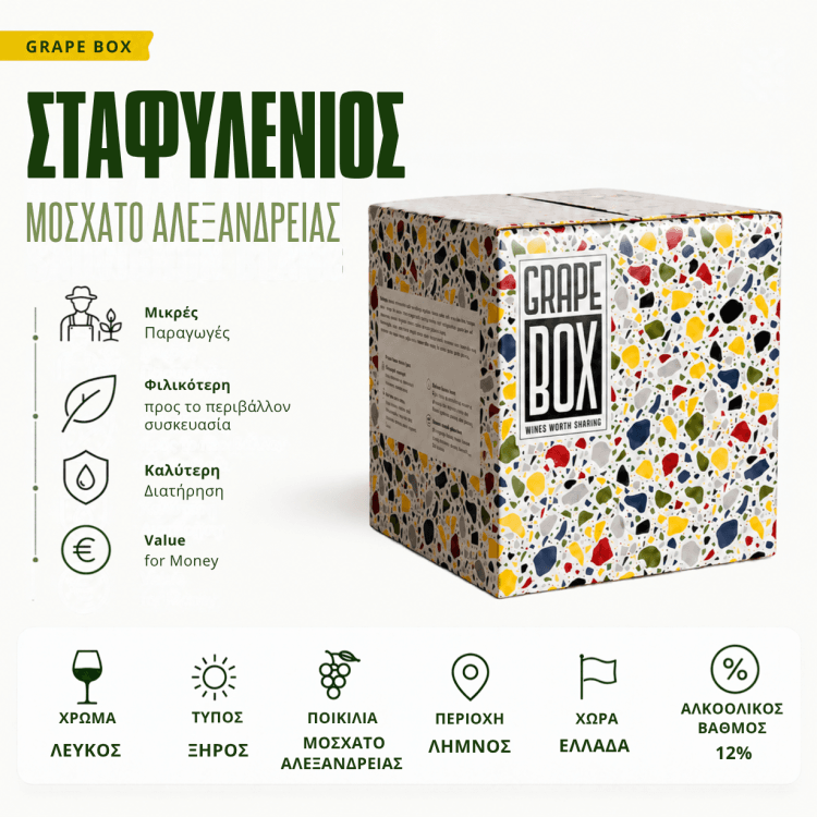Σταφυλένιος- Μοσχάτο Αλεξανδρείας - Grape Box 5L